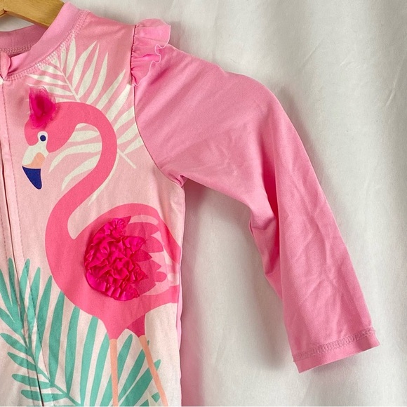 Tommy Bahama Toddler Girl Pink Flamingo Swim Suit Size 18-24 Months - Picture 4 of 12